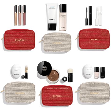 chanel tweed makeup gift set.